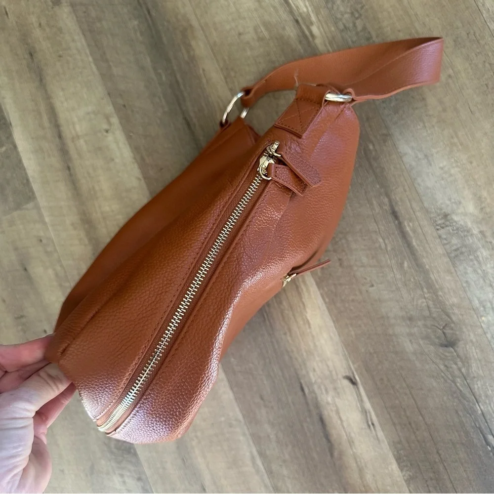 Laggo | Women's The Taylor Hobo Genuine Leather Bag British Tan